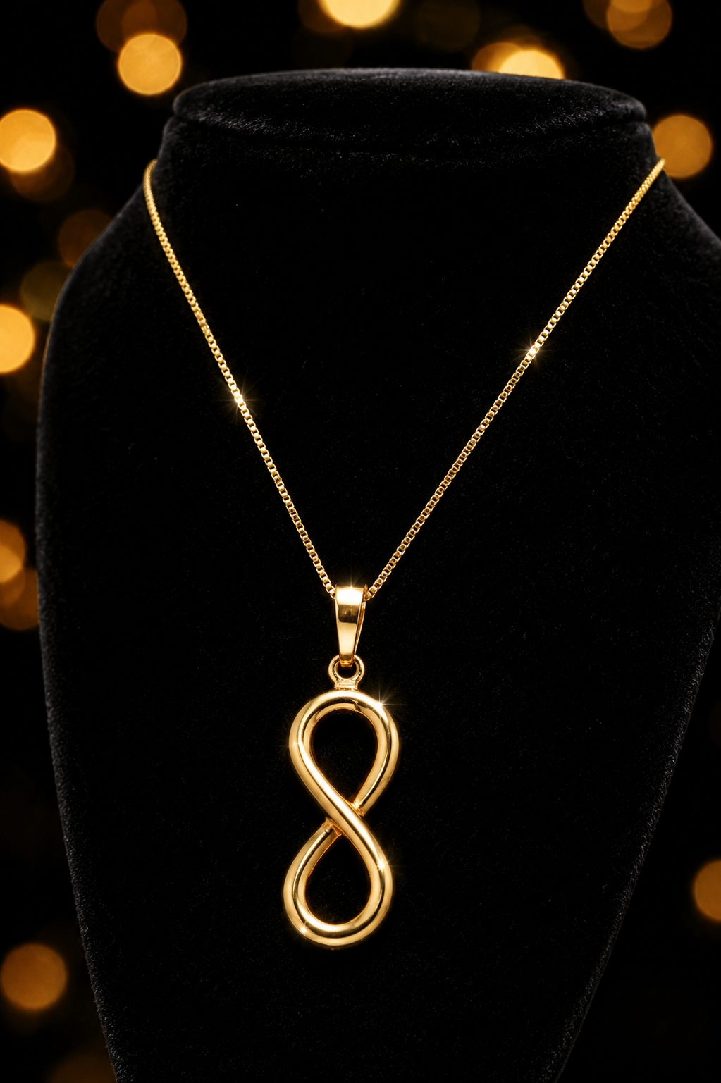 9ct Yellow Gold Infinity Pendant 375 Hallmarked British Made Brand New Boxed