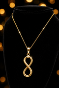 9ct Yellow Gold Infinity Pendant 375 Hallmarked British Made Brand New Boxed