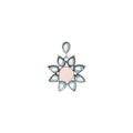 Floral Quartz & Topaz Pendant Sterling Silver 925 Hallmarked All Chain Lengths