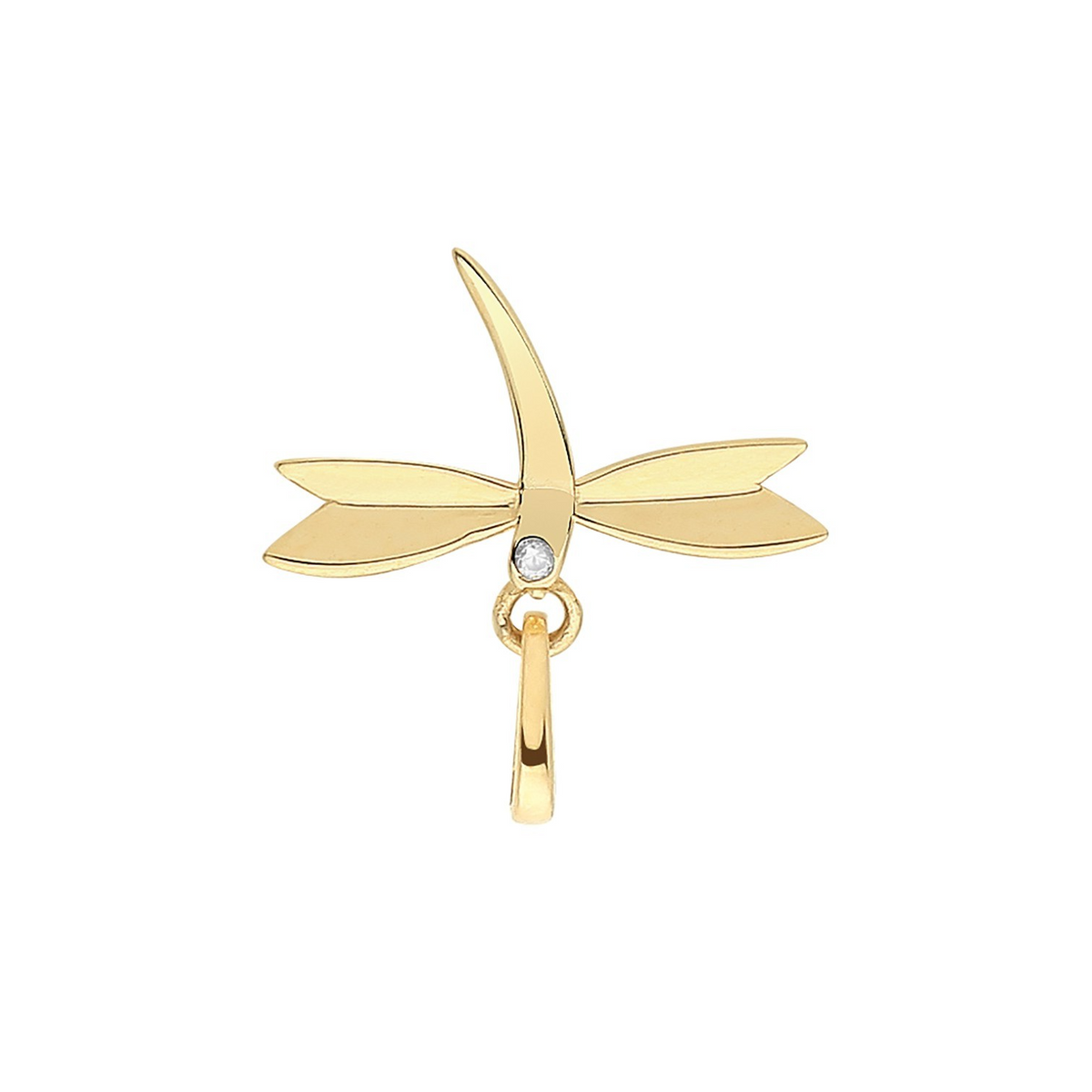 Drgonfly 9ct Yellow Gold Pendant 375 Hallmark British Made All Chain Lengths