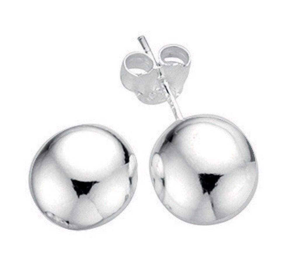 Ball Stud Earrings Sterling Silver 925 Hallmarked British Made Brand New Boxed