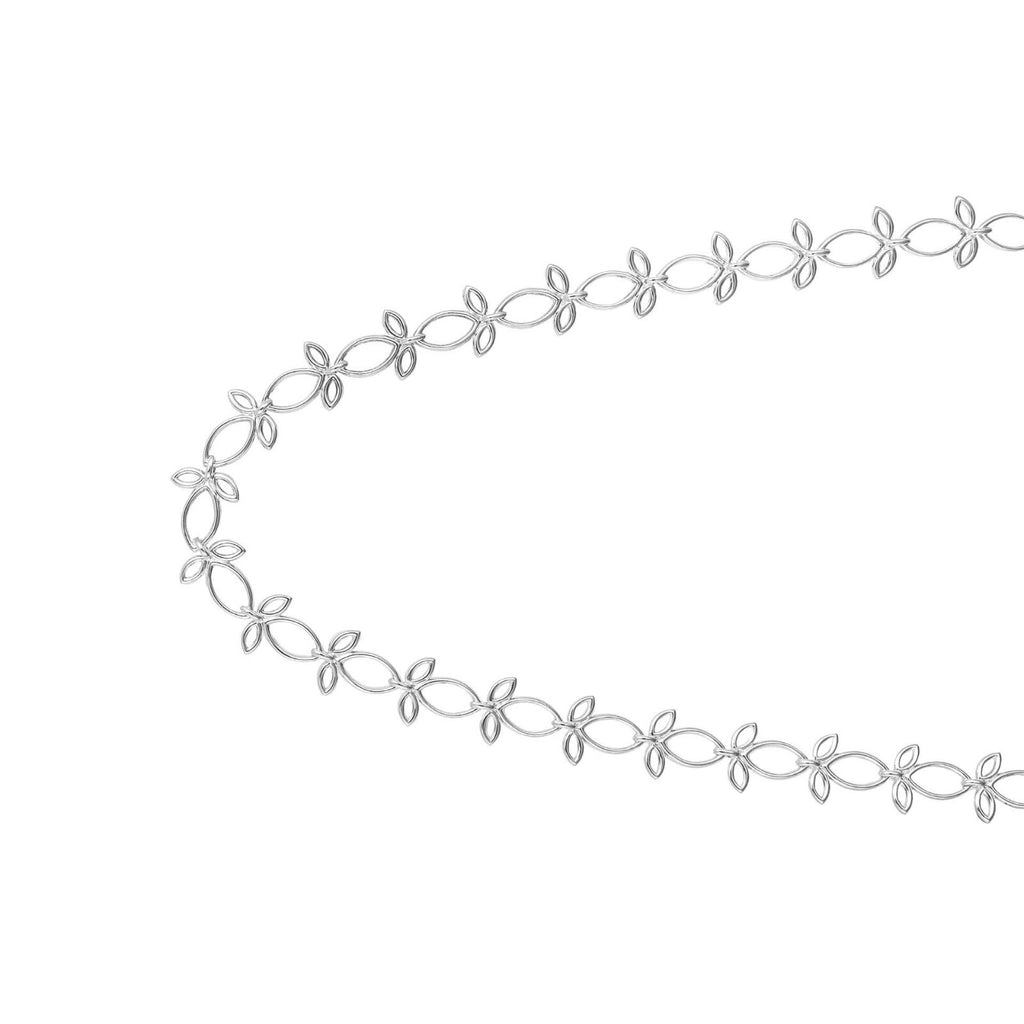 Leaf Chain Necklace Sterling Silver 925 Hallmarked British Made Brand New Boxed