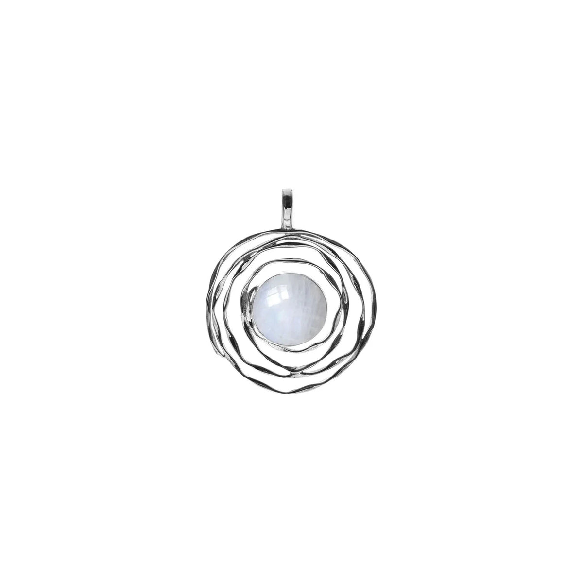 Spiderweb Moonstone Pendant Sterling Silver 925 Hallmarked All Chain Lengths