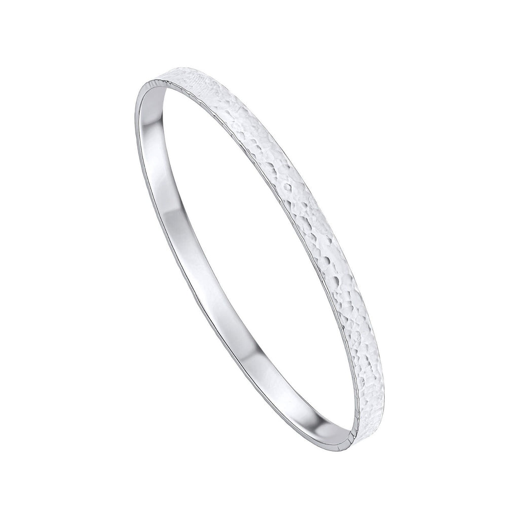 Textured Bangle Sterling Silver 925 Hallmarked British Made Brand New Boxed