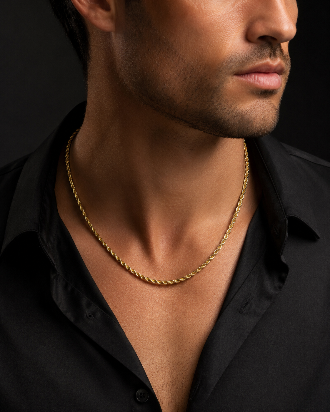 Yellow Gold Rope Chain British Made Fully Hallmarked 20" Weight 4.8g