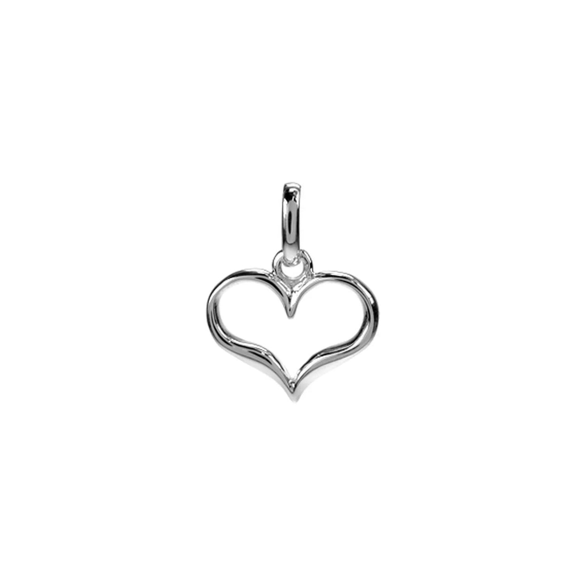 Wide Heart Pendant Sterling Silver 925 Hallmarked All Chain Lengths Brand New