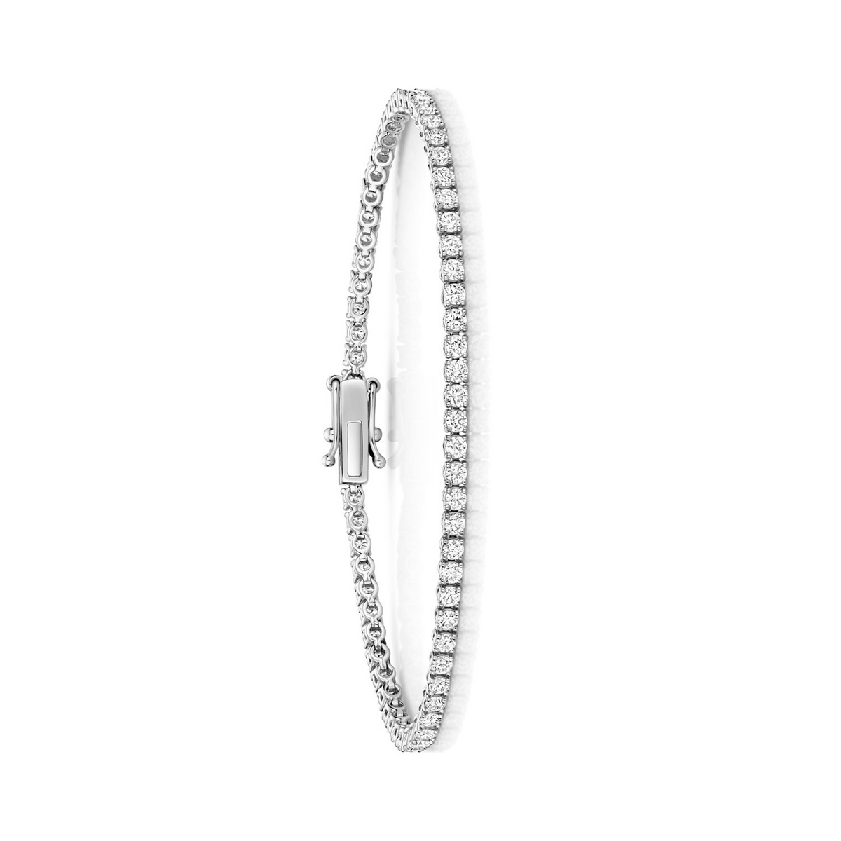 Lab Grown Diamond 18ct White Gold Tennis Bracelet  Hallmarked British Made